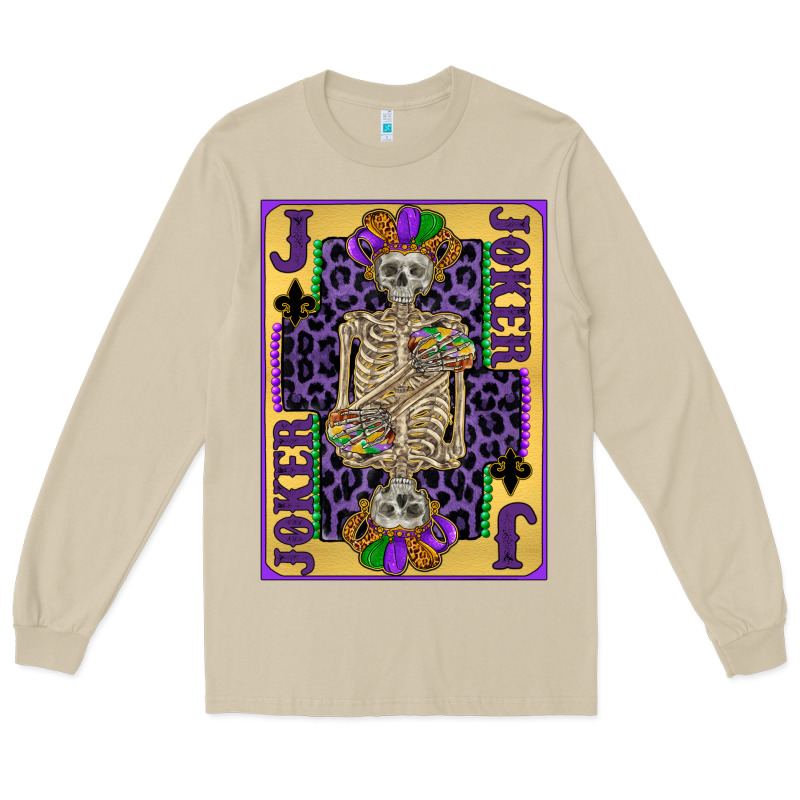 Joker Mardi Gras Skeleton Long Sleeve Tee by CowGirlArtShop | Teevron