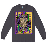 Smoke joker mardi gras skeleton Long Sleeve Tee - CowGirlArtShop