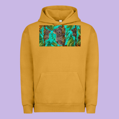 Koala License Plate Urban Hoodie Designed By Barkaloodesign