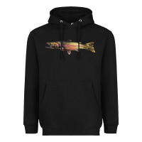 Black Steelhead Trout Heavyweight Hoodie - LillyAllenDesigns