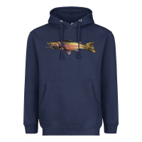 Navy Steelhead Trout Heavyweight Hoodie - LillyAllenDesigns