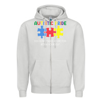 Dove Grey Autistic Pride Autism Awareness Zipper Hoodie - CowhideDigitalArt