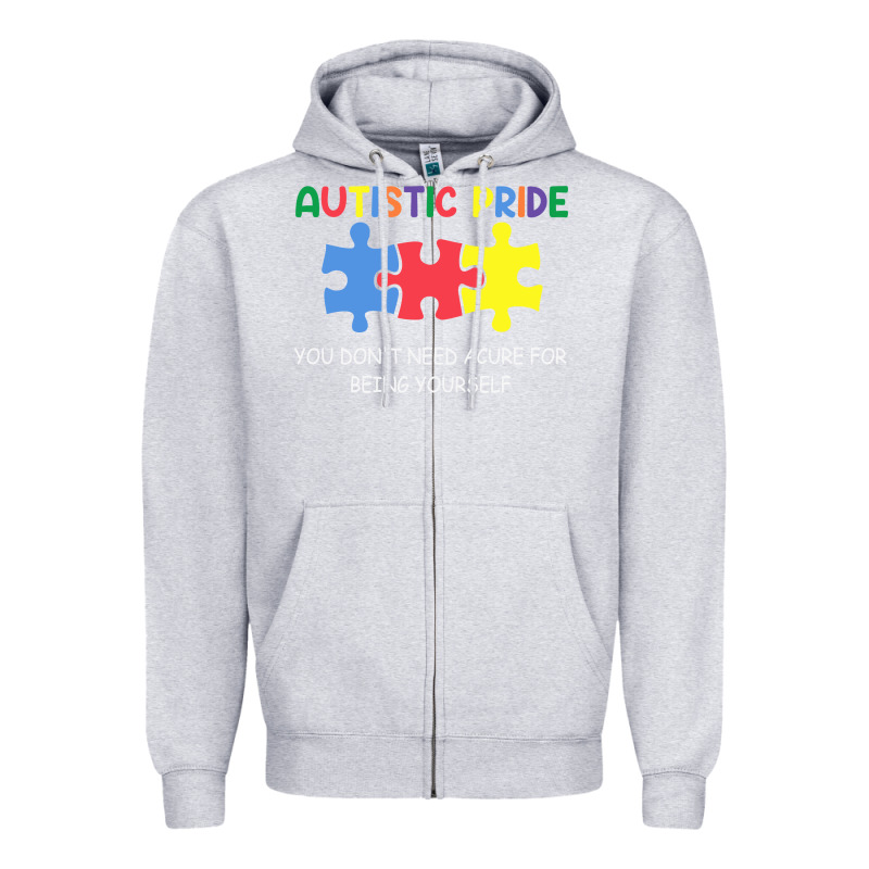 Autistic Pride Autism Awareness Zipper Hoodie by CowhideDigitalArt | Teevron