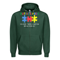 Sports Green Autistic Pride Autism Awareness Zipper Hoodie - CowhideDigitalArt