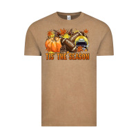 Vintage Coffee Tis' the season Football yellow helmet Vintage Tee - NancyCooperArtShop