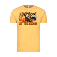 Vintage Mustard Tis' the season Football yellow helmet Vintage Tee - NancyCooperArtShop