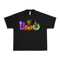 Black Boo Halloween Urban Heavy Tee - NancyCooperArtShop
