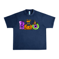 Navy Boo Halloween Urban Heavy Tee - NancyCooperArtShop
