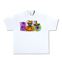 White Boo Halloween Urban Heavy Tee - NancyCooperArtShop