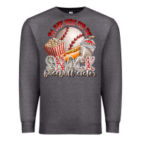 Charcoal Heather i am just here for the snack baseball sister Premium Sweatshirt - RacoonDesign