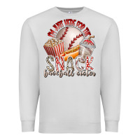 Dove Grey i am just here for the snack baseball sister Premium Sweatshirt - RacoonDesign