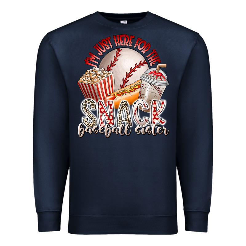 I Am Just Here For The Snack Baseball Sister Premium Sweatshirt by RacoonDesign | Teevron