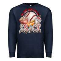 Navy i am just here for the snack baseball sister Premium Sweatshirt - RacoonDesign