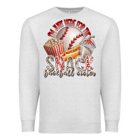 Oatmeal Heather i am just here for the snack baseball sister Premium Sweatshirt - RacoonDesign