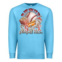 Ocean Blue i am just here for the snack baseball sister Premium Sweatshirt - RacoonDesign