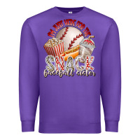 Purple i am just here for the snack baseball sister Premium Sweatshirt - RacoonDesign