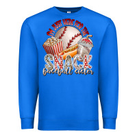 True Royal i am just here for the snack baseball sister Premium Sweatshirt - RacoonDesign