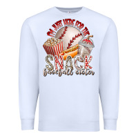White i am just here for the snack baseball sister Premium Sweatshirt - RacoonDesign