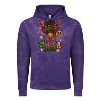 Cloud Purple mama claus afro messy bun Vintage Hoodie - texasbilliewilder