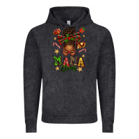 Vintage Black mama claus afro messy bun Vintage Hoodie - texasbilliewilder
