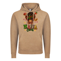 Vintage Coffee mama claus afro messy bun Vintage Hoodie - texasbilliewilder