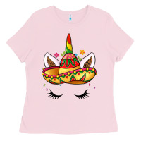 Bubblegum Pink unicorn and sombrero Ladies Tee - LillyAllenDesigns