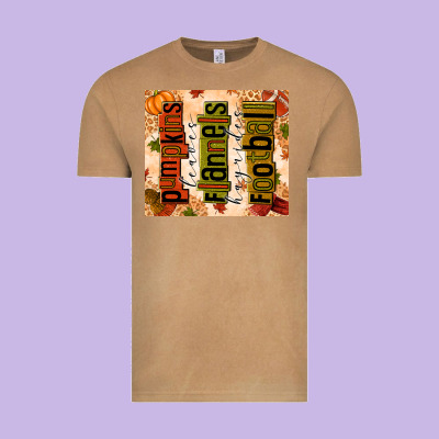 Pumpkins Leaves Flannels Hayrides Football Vintage Tee Designed By Texasbilliewilder