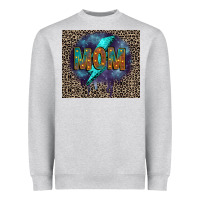 Heather Grey Leopard mom Heavyweight Sweatshirt - FaDigitalArtStudio