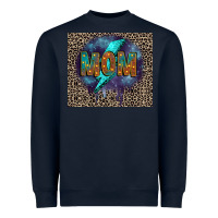 Navy Leopard mom Heavyweight Sweatshirt - FaDigitalArtStudio