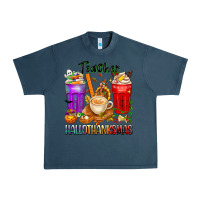 Midnight Navy hallothanksmas teacher Urban Heavy Tee - texasbilliewilder