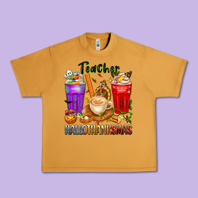 Hallothanksmas Teacher Urban Heavy Tee Designed By Texasbilliewilder