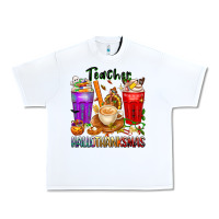 White hallothanksmas teacher Urban Heavy Tee - texasbilliewilder