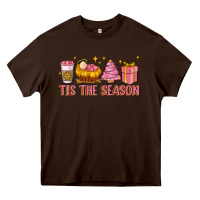 Chocolate Brown tis the season Heavy Core Tee - MaliasSmallBusiness