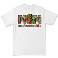 White empowering autism mom life Premium Tee - LillyAllenDesigns