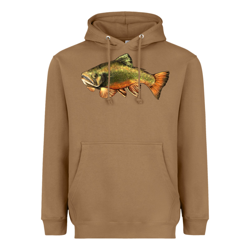Leaping Brook Trout Heavyweight Hoodie by LillyAllenDesigns | Teevron