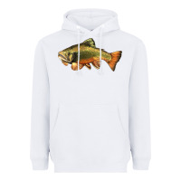White leaping brook trout Heavyweight Hoodie - LillyAllenDesigns
