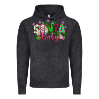 Vintage Black santa baby pink christmas Vintage Hoodie - texasbilliewilder