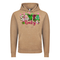 Vintage Coffee santa baby pink christmas Vintage Hoodie - texasbilliewilder