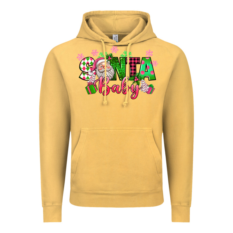 Santa Baby Pink Christmas Vintage Hoodie by texasbilliewilder | Teevron