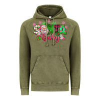 Vintage Olive santa baby pink christmas Vintage Hoodie - texasbilliewilder