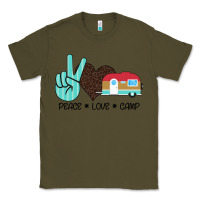 Army Green Peace Love Camp Classic Tee - Bettercallsaul