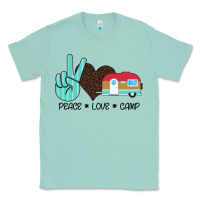 Seafoam Peace Love Camp Classic Tee - Bettercallsaul
