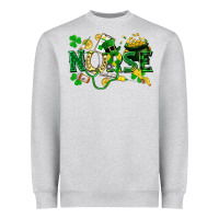 Heather Grey nurse st patrick Heavyweight Sweatshirt - FaDigitalArtStudio