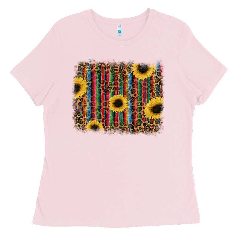 Sunflowers Serape Leopard Ladies Tee by RanaPortraitStore | Teevron