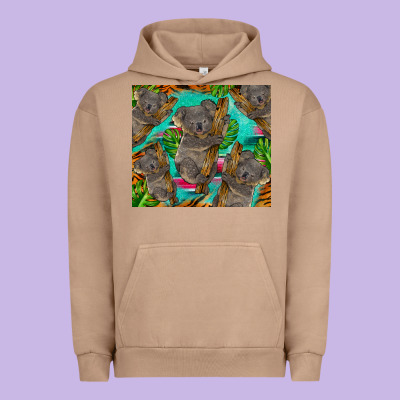Koala Tumbler Urban Hoodie Designed By Barkaloodesign