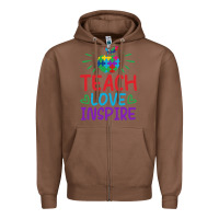Chestnut teach love inspire Zipper Hoodie - CowhideDigitalArt