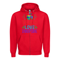 Red teach love inspire Zipper Hoodie - CowhideDigitalArt