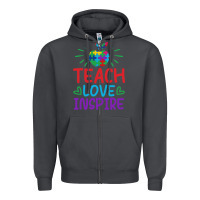 Smoke teach love inspire Zipper Hoodie - CowhideDigitalArt