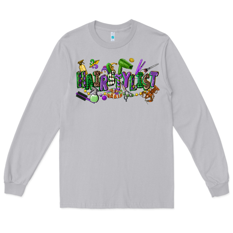 Hairstylist Mardi Gras Long Sleeve Tee by CowGirlArtShop | Teevron