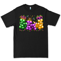 Black mardi gras bead dogs Premium Tee - LillyAllenDesigns